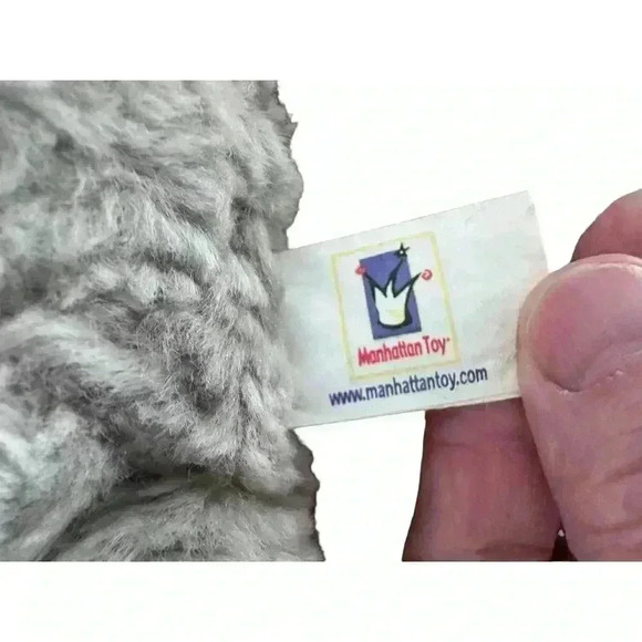 Manhattan Toy Grey Plush Mouse Red Yellow Stuffed Animal Good Condition Stuffie - Picture 6 of 9